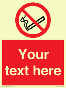 Custom no smoking sign